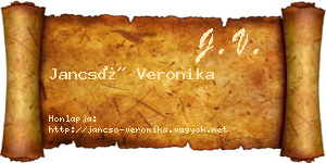 Jancsó Veronika névjegykártya