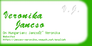 veronika jancso business card